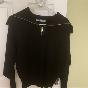 Zara collar sweater balloon sleeve